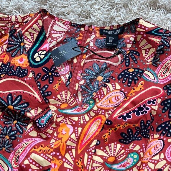 NWT Rachel Zoe Boho Floral V-Neck Romper Medium - Picture 2 of 13